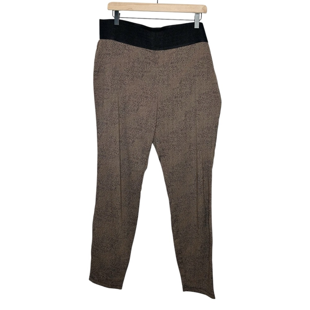 Soft Surroundings Brown Speckled Leggings with Black Waistband